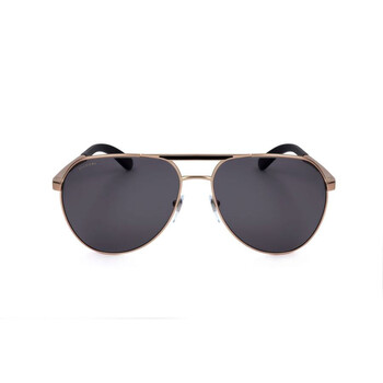Men's Gold Tone Round Sunglasses 0BV5055K-200781-1