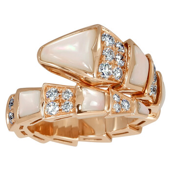 Serpenti 18K Pink Gold Diamond Ring