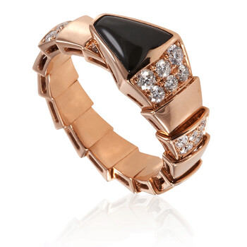 Serpenti Ring With Onyx And Demi Pave Diamonds AN855315