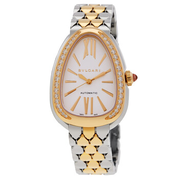 34 THIRTY FOUR＋E 410M Bvlgari Serpenti Seduttori Quartz Diamond Black Dial Ladies Watch