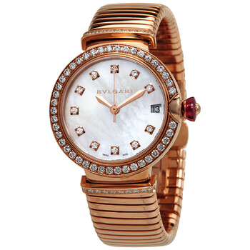 Serpenti Tubogas 18kt Rose Gold Diamond Ladies Watch 103034 Serpenti Tubogas 18kt Rose Gold Diamond Ladies Watch 103034