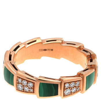 Serpenti Viper 18 Kt Rose Gold Ring, Size 50