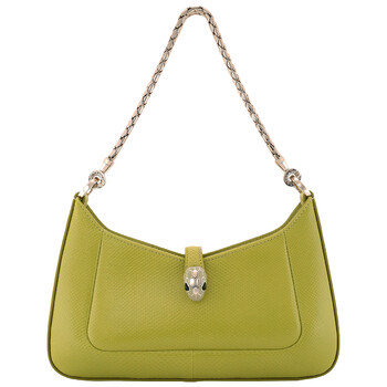 Small Serpenti Baia Leather Shoulder Bag