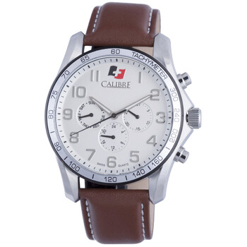 Buffalo Silver Dial Brown Leather Men's Watch SC-4B1-04-001-7 SC-4B1-04-001.7