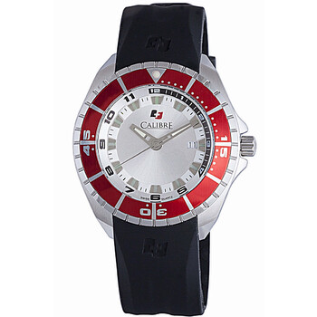 Sea Knight Silver Dial Black Rubber Strap Men's Watch SC-4S2-04-001-4