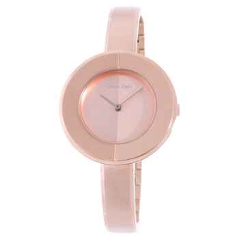 Calvin Klein Confidence Bangle Quartz Gold Dial Ladies Watch 25200023 ...
