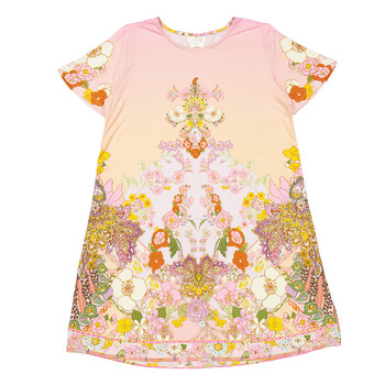 Kids T-Shirt Dress With Flare Hem 00028396-CLEVCLOG