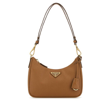 Caramel Leather Mini Prada Re-Edition Shoulder Bag 1BC204VQOMNZV F03CW