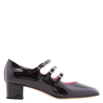 Kina Triple Strap Mary Jane Pumps KINA 88-VERNIS NOIR Kina Triple Strap Mary Jane Pumps KINA 88-VERNIS NOIR
