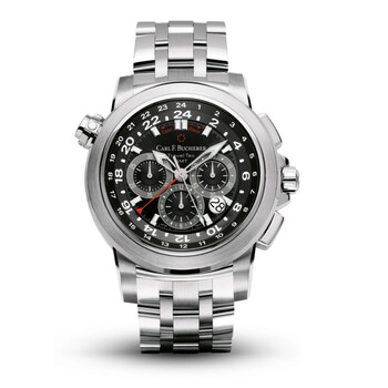 Carl F Bucherer Patravi TravelTec Black Dial Steel Men's Watch 10620083321