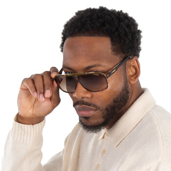 Brown Gradient Square Men's Sunglasses GRAND PRIX 2 0086/HA 64