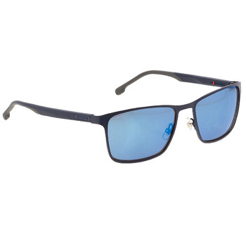 Grey Blue Mirror Rectangular Men's Sunglasses CARRERA 8046/S 0PJP/XT 54
