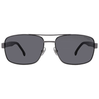 Grey Rectangular Men's Sunglasses CARRERA 8063/S 0KJ1/IR 61 Grey Rectangular Men's Sunglasses CARRERA 8063/S 0KJ1/IR 61