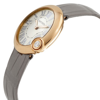 Ballon Blanc de Cartier 18kt Rose Gold Silver Dial Ladies Watch WGBL0005