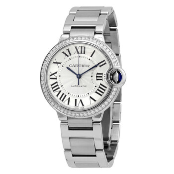 Ballon Bleu 36 mm  Automatic Diamond Silver Dial Ladies Watch w4bb0024