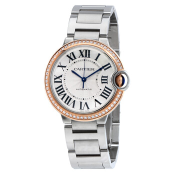 Ballon Bleu Automatic 18Kt Rose Gold Diamond Steel Ladies Watch WE902081