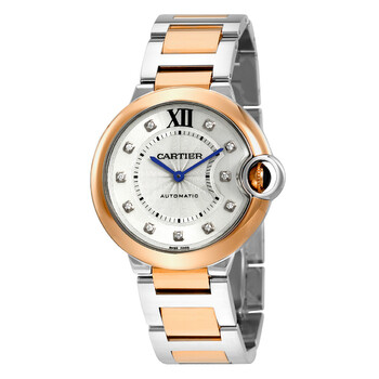 Ballon Bleu Automatic Silver Diamond Dial Steel and 18K Pink Gold Ladies Watch W3BB0007 Ballon Bleu Automatic Silver Diamond Dial Steel and 18K Pink Gold Ladies Watch W3BB0007