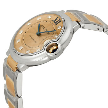 Ballon Bleu Rose Gold Dial Steel and 18kt Rose Gold Ladies Watch WE902054