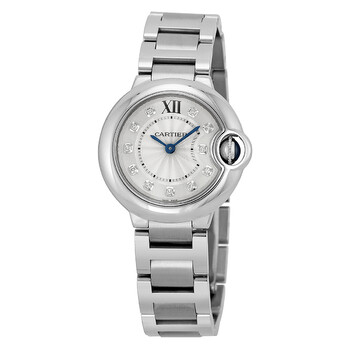 Ballon Bleu Silver Diamond Dial Ladies Watch WE902073