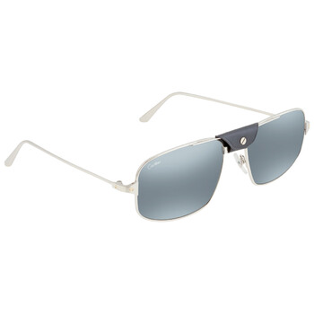 Cartier Grey Pilot Unisex Sunglasses CT0163S 001 53 843023136130