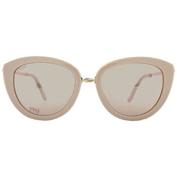 Trinity Brown Rose Gold Mirror Cat Eye Ladies Sunglasses CT0247S 004 54