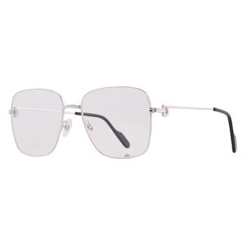 C de CartierSilver Demo Square Ladies Eyeglasses CT0253O 001 56
