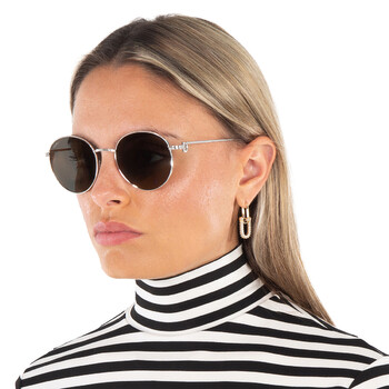 C de Cartier Grey Flash Round Unisex Sunglasses CT0249S 001 53