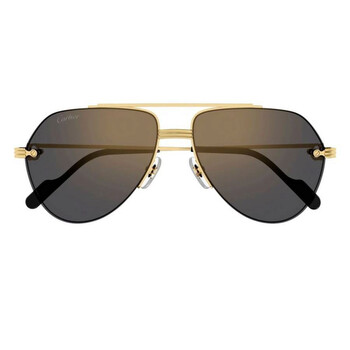 Premiere de Cartier Grey Pilot Men's Sunglasses CT0427S 005 60