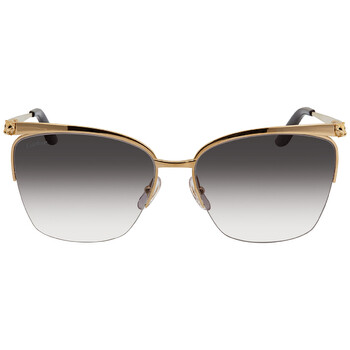 Panthere de Cartier Grey Gradient Rectangular Ladies Sunglasses CT0124S 001 59