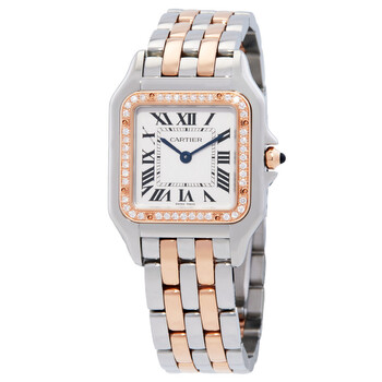 Cartier Panthere de Silver Dial 18kt Rose Gold Ladies Watch