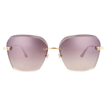 Cartier Trinity Brown Gradient with Gold Flash Mirror Square