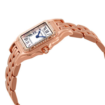 Panthere de Cartier Silver Dial 18kt Rose Gold Ladies Watch WJPN0009