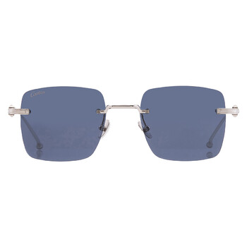 Salvatore Ferragamo SF311S 743 Square Rimless Sunglasses - Gold / Blue Salvatore Ferragamo SF311S 743 Gold/Blue 60-15-145  main image 2