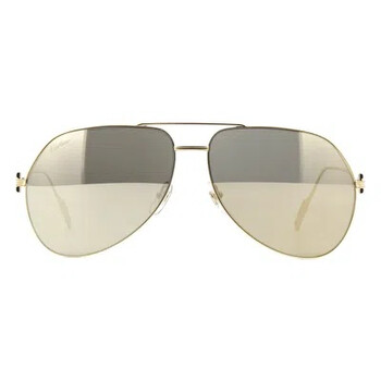 Premiere de Cartier Gold Mirror Pilot Unisex Sunglasses CT0110S 007 62
