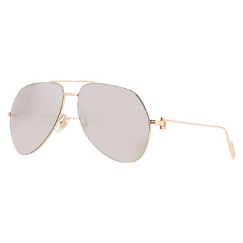 Premiere de Cartier Gold Mirror Pilot Unisex Sunglasses CT0110S 007 62