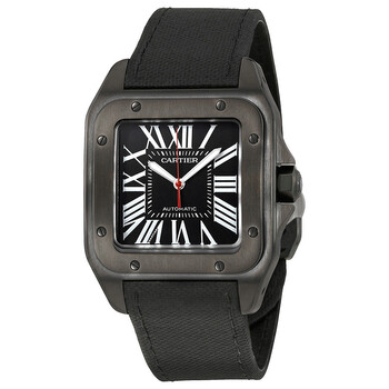 Santos Automatic Black Dial Men's Watch
