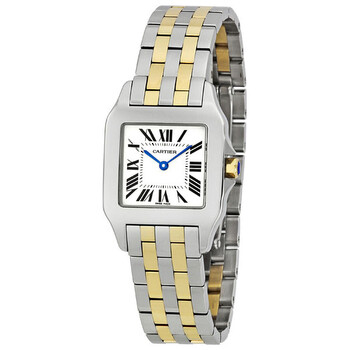 Santos Demoiselle 18kt Yellow Gold and Steel Midsize Ladies Watch W25067Z6