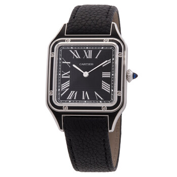 Santos-Dumont Hand Wind Black Dial Watch WSSA0068