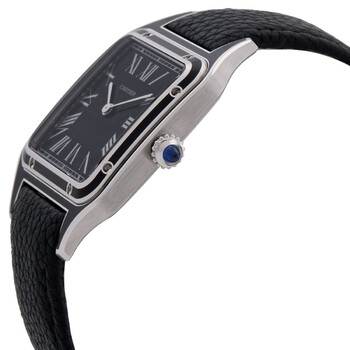 Santos-Dumont Hand Wind Black Dial Watch WSSA0068