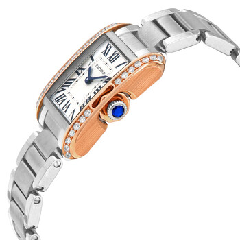 Tank Anglaise Silver Dial Two-tone Stainless Steel Ladies Watch W3TA0002