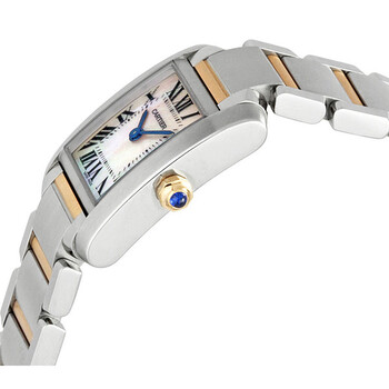 Tank Francaise Pink Mother of Pearl Ladies Watch W51027Q4