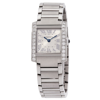 Tank Francaise Small Model Diamond Silver Dial Ladies Watch W4TA0020