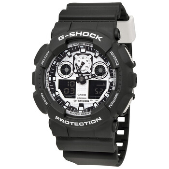 G-Shock Black Resin Analog-Digital Men's Watch GA-100BW-1ACR