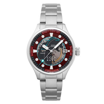Leonov Automatic Red Dial Men's Watch CP-7099-33