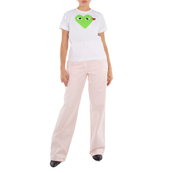 Cdg Play Double Heart Logo Short-Sleve T-Shirt