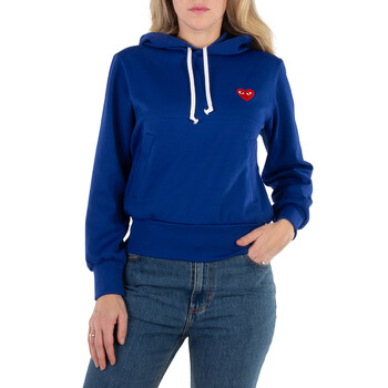 Comme Des Garcons Long-sleeve Embroidered Heart Logo Hoodie
