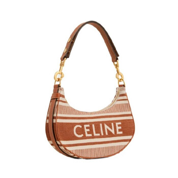 Ava Strap Bag In Striped Textile