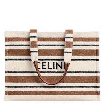 Celine Cabas Thais In Striped Celine Jacquard Textile 196762FO2