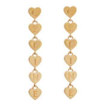 Cœur Celine Heart Earrings in Brass with Gold Finish