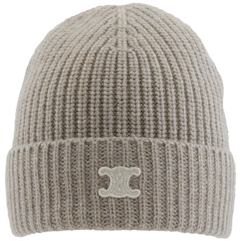 VIP【送料関税込】CELINE CASHMERE CLOCHE HAT Triomphe cloche beanie in cashmere - CREAM | CELINE